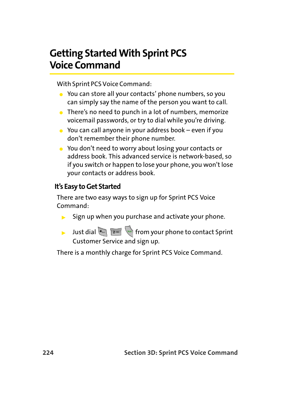 Getting started with sprint pcs voice command, It’s easy to get started | Samsung SPH-A960TSSXAR User Manual | Page 248 / 272