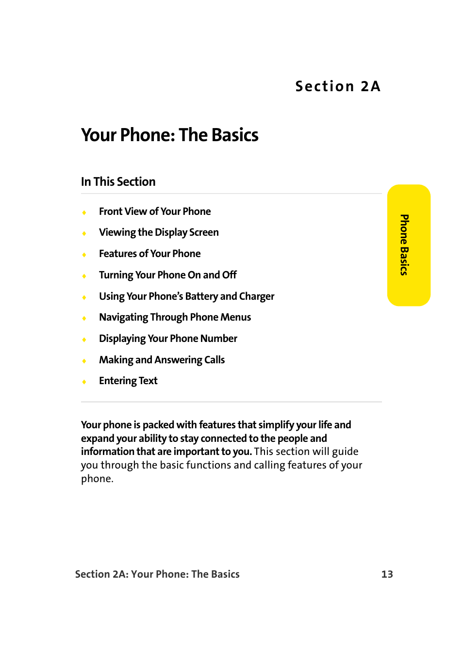 Your phone: the basics, 2a. your phone: the basics | Samsung SPH-A960TSSXAR User Manual | Page 37 / 272