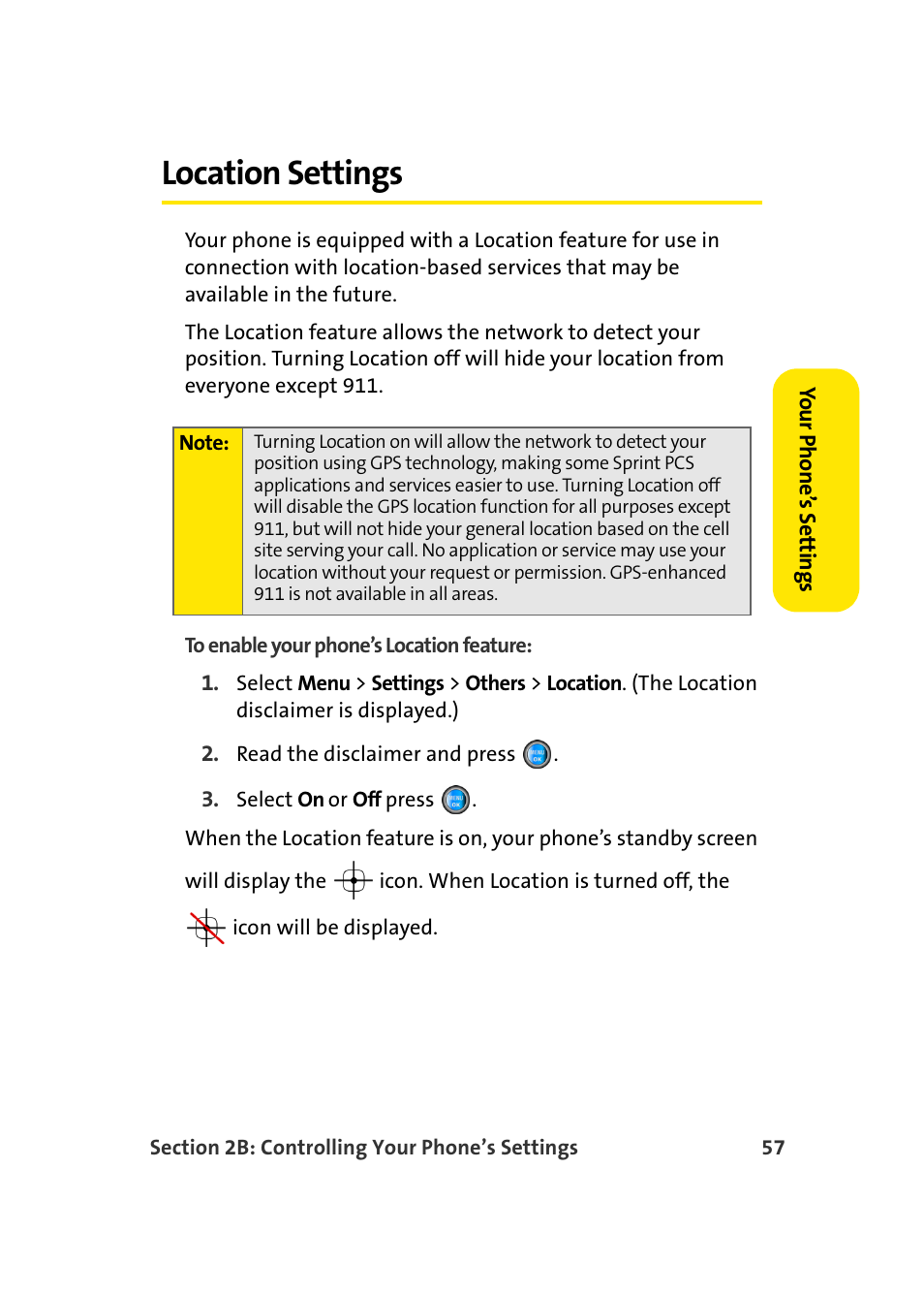 Location settings | Samsung SPH-A960TSSXAR User Manual | Page 81 / 272