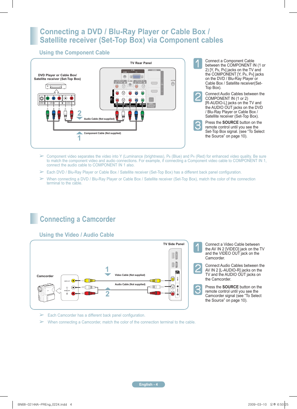 Samsung PN58B540S3FXZA User Manual | Page 4 / 12