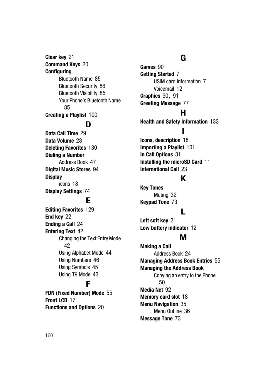 Samsung SGH-A517ZKAATT User Manual | Page 160 / 162