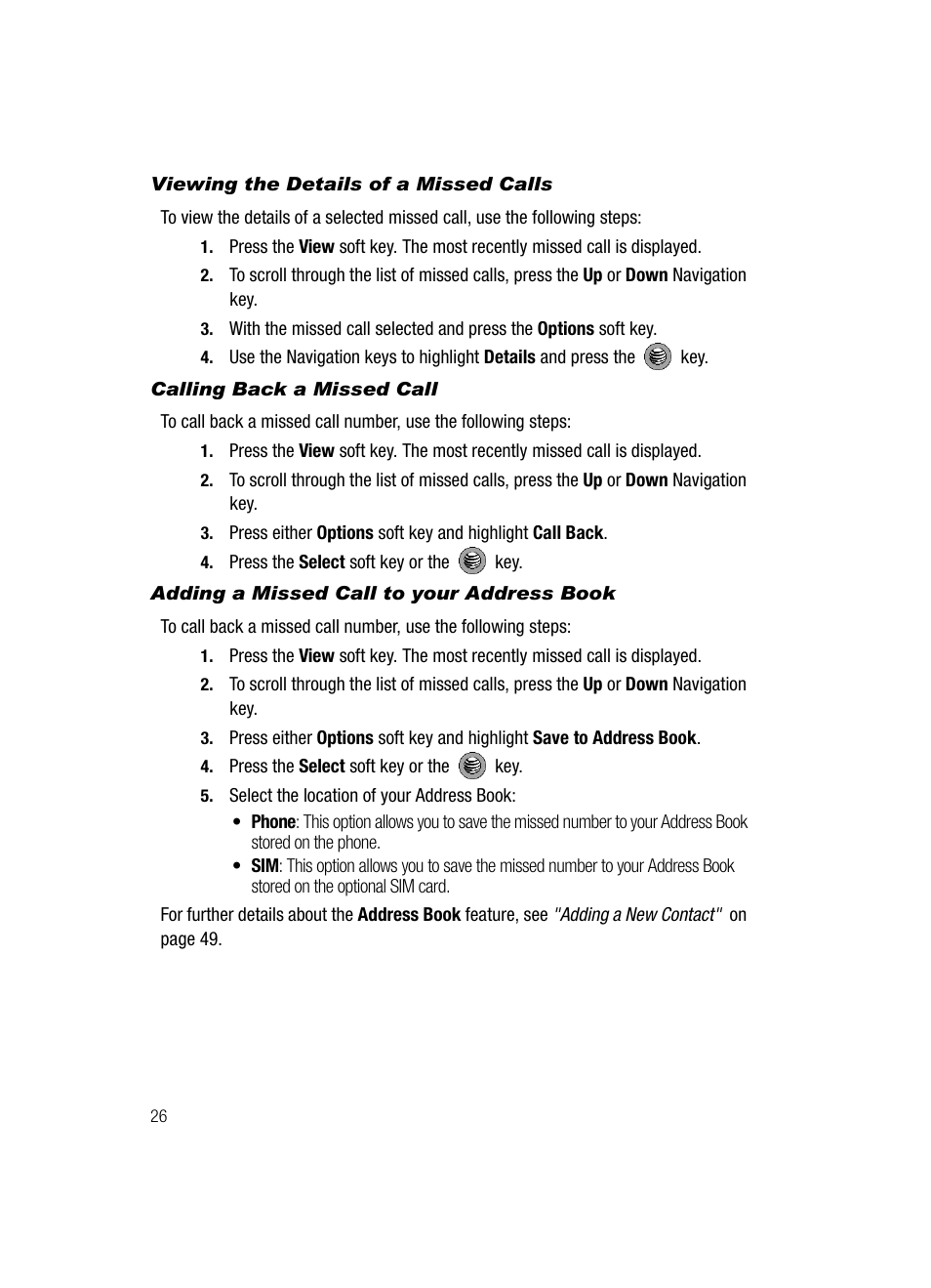 Samsung SGH-A517ZKAATT User Manual | Page 26 / 162