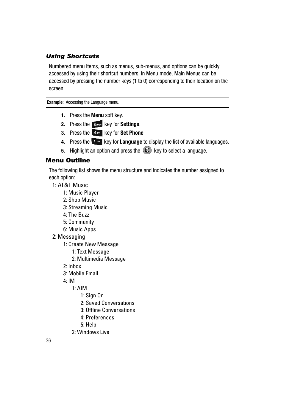 Samsung SGH-A517ZKAATT User Manual | Page 36 / 162