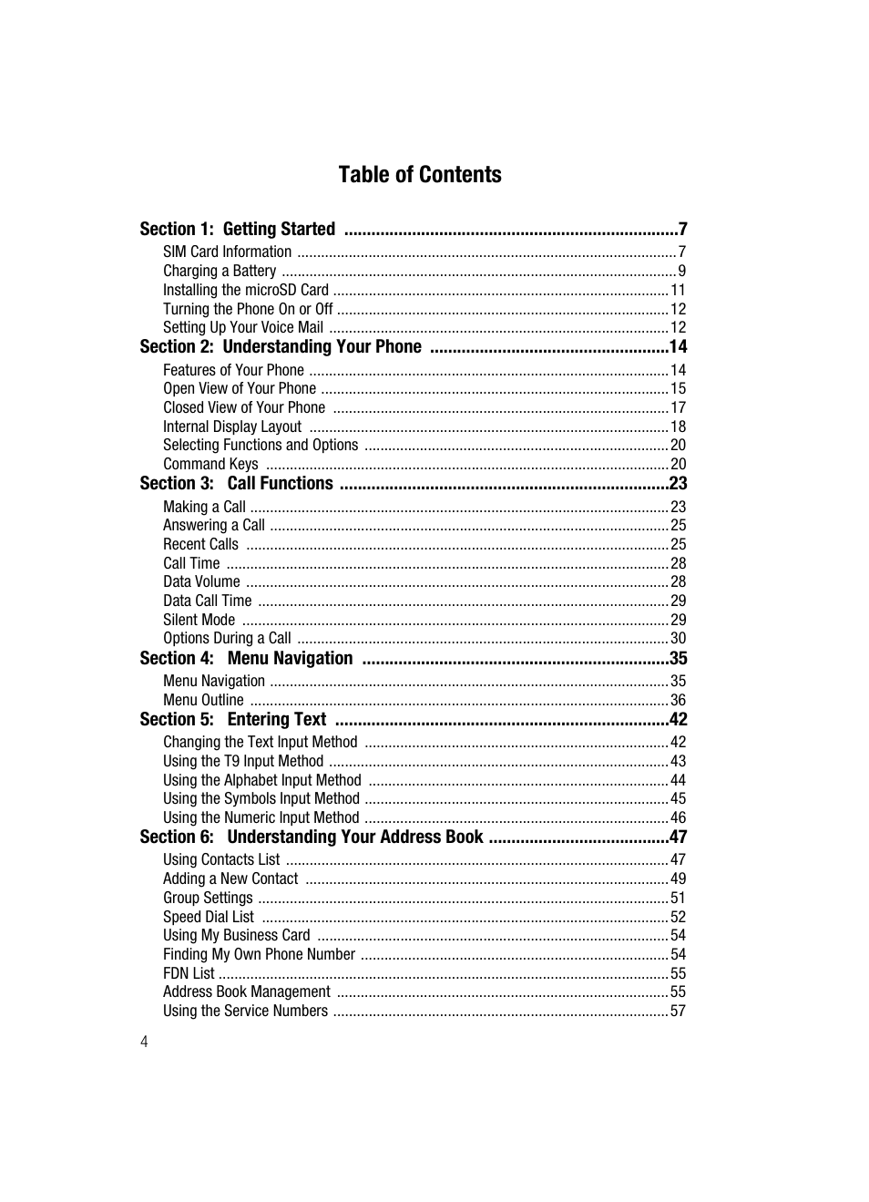 Samsung SGH-A517ZKAATT User Manual | Page 4 / 162