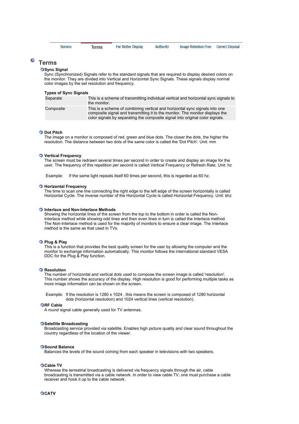 For better display, Terms | Samsung LS19RTUSSZ-XAZ User Manual | Page 52 / 57