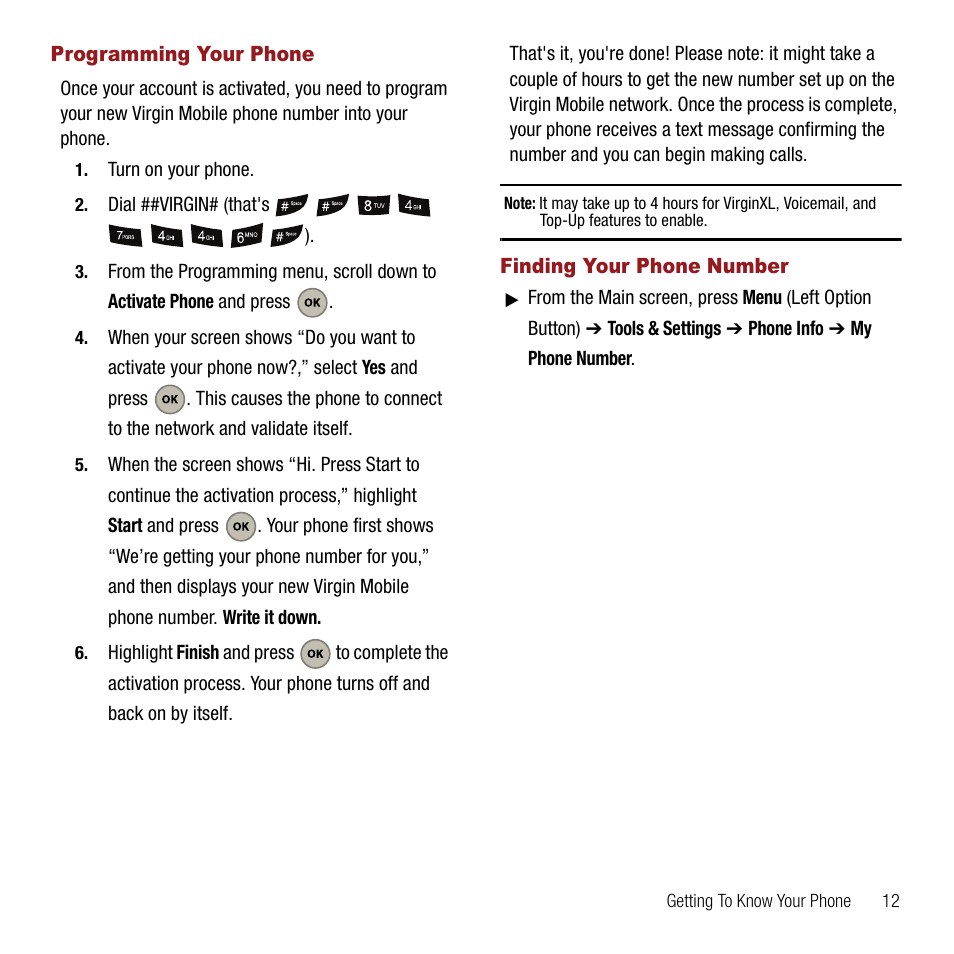 Programming your phone, Finding your phone number | Samsung SPH-M310ZKAVMU User Manual | Page 15 / 94