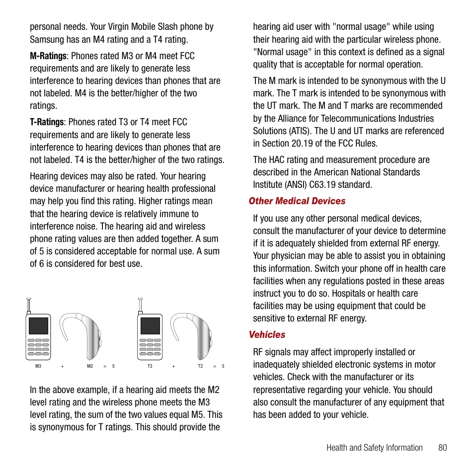 Other medical devices, Vehicles | Samsung SPH-M310ZKAVMU User Manual | Page 83 / 94