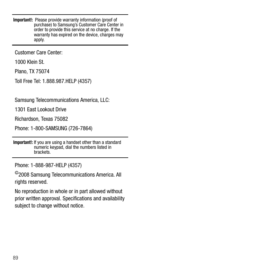 Samsung SPH-M310ZKAVMU User Manual | Page 92 / 94