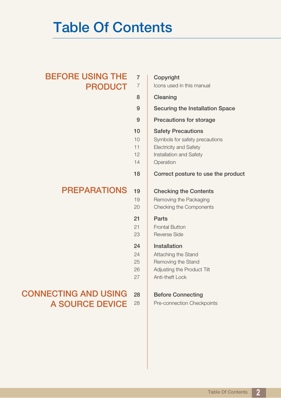 Samsung LS27B350HSZ-ZA User Manual | Page 2 / 94