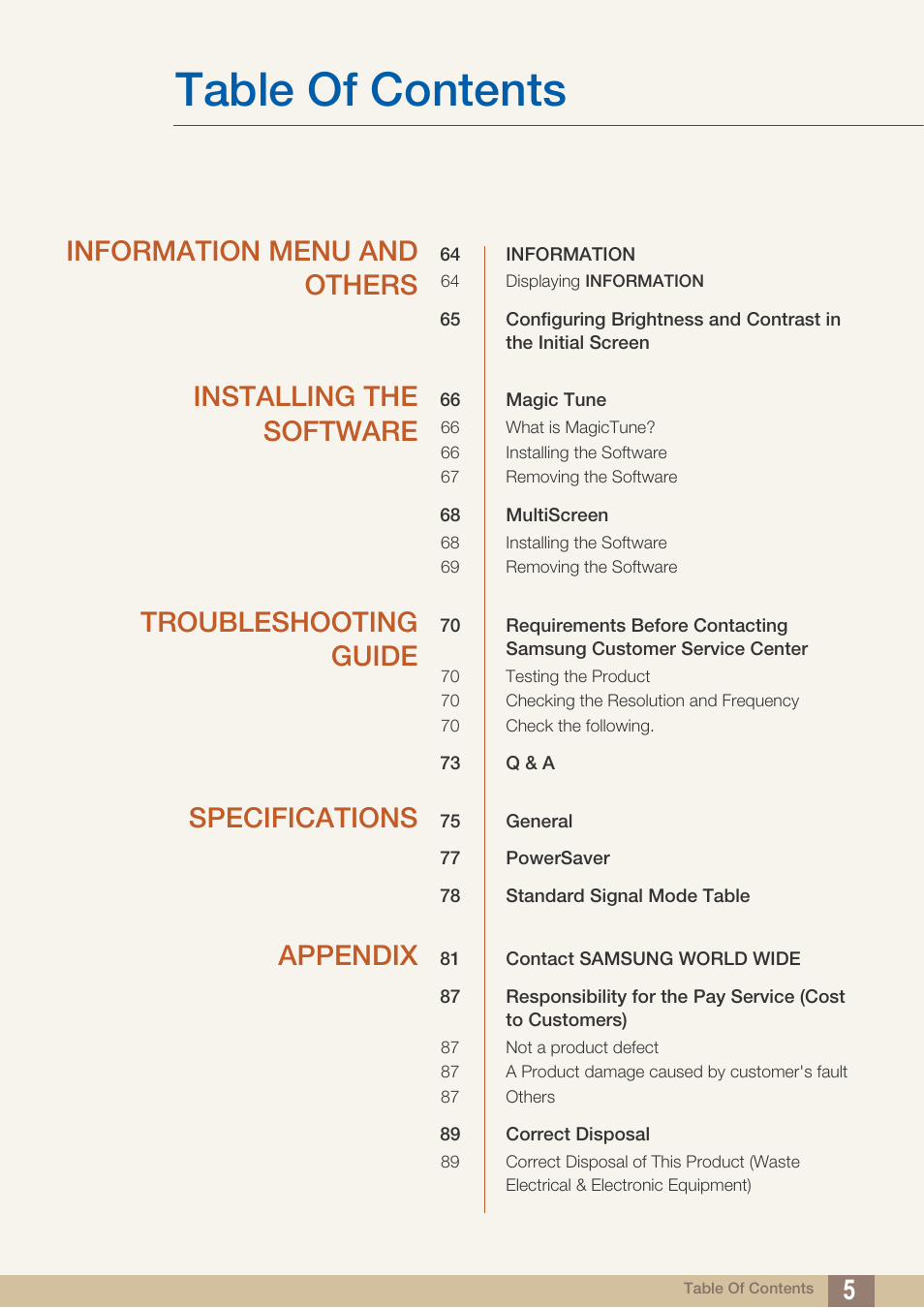Samsung LS19B220NW-ZA User Manual | Page 5 / 93