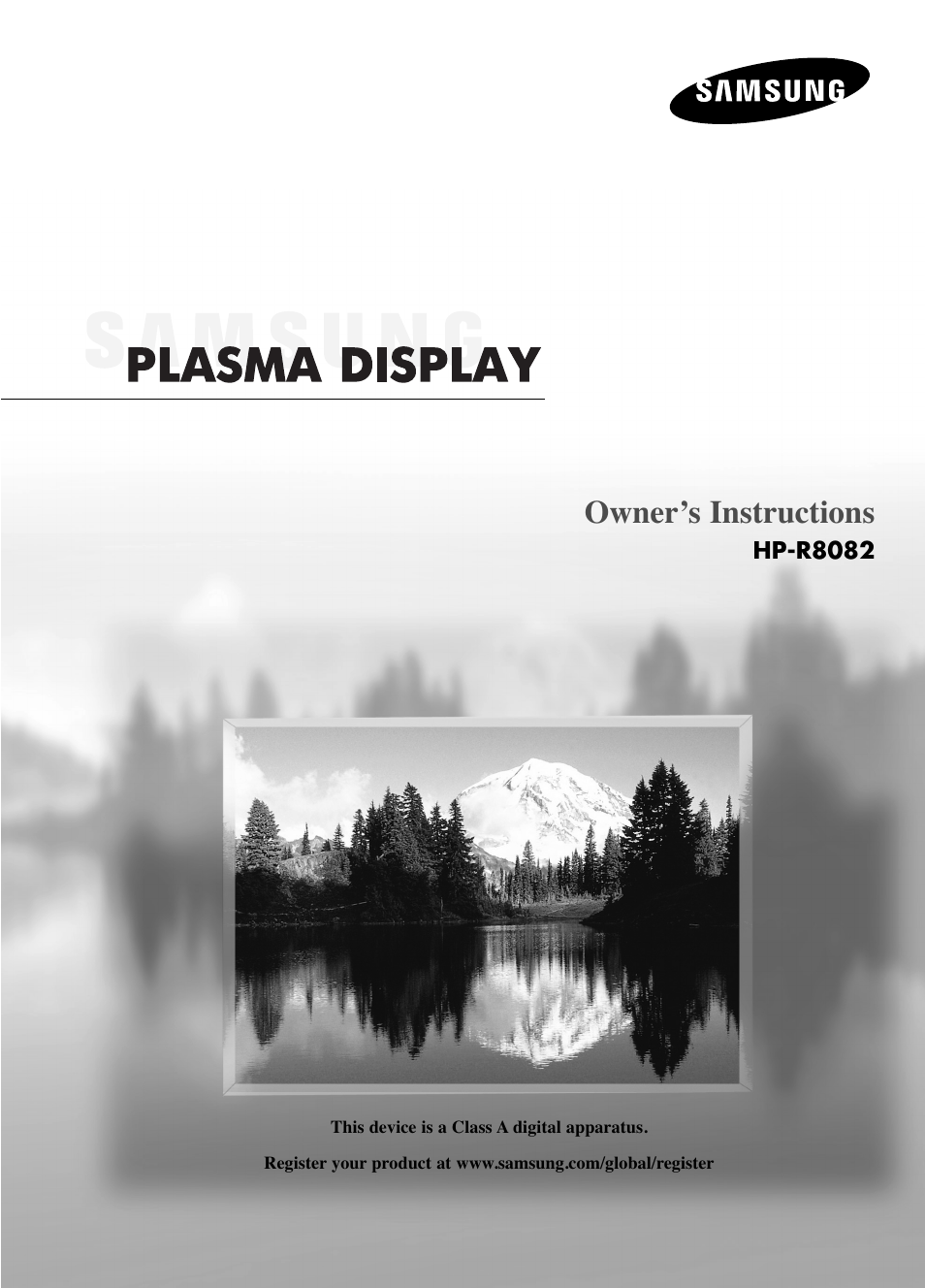 Samsung HPR8082X-XAA User Manual | 92 pages