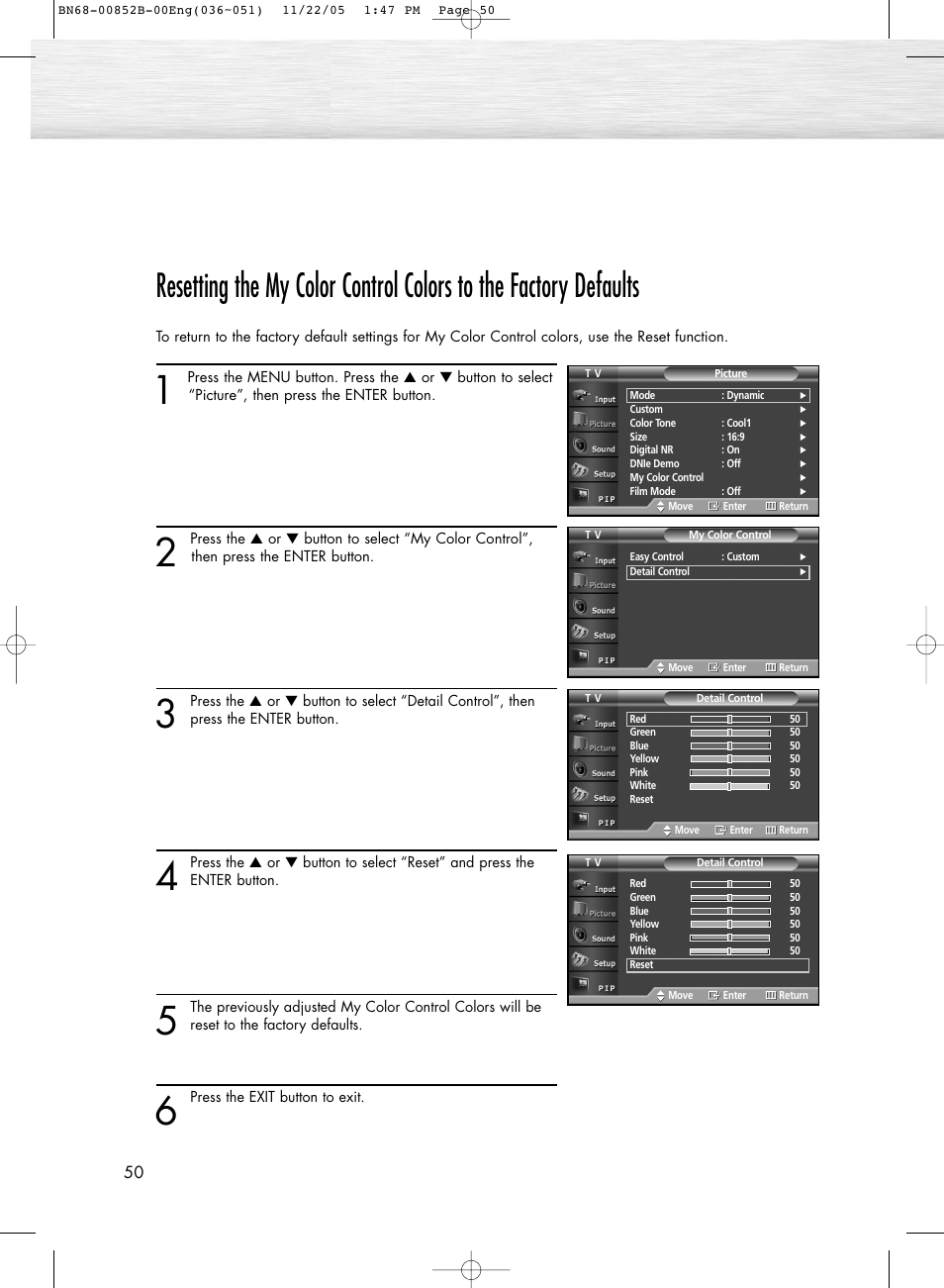 Samsung HPR8082X-XAA User Manual | Page 50 / 92