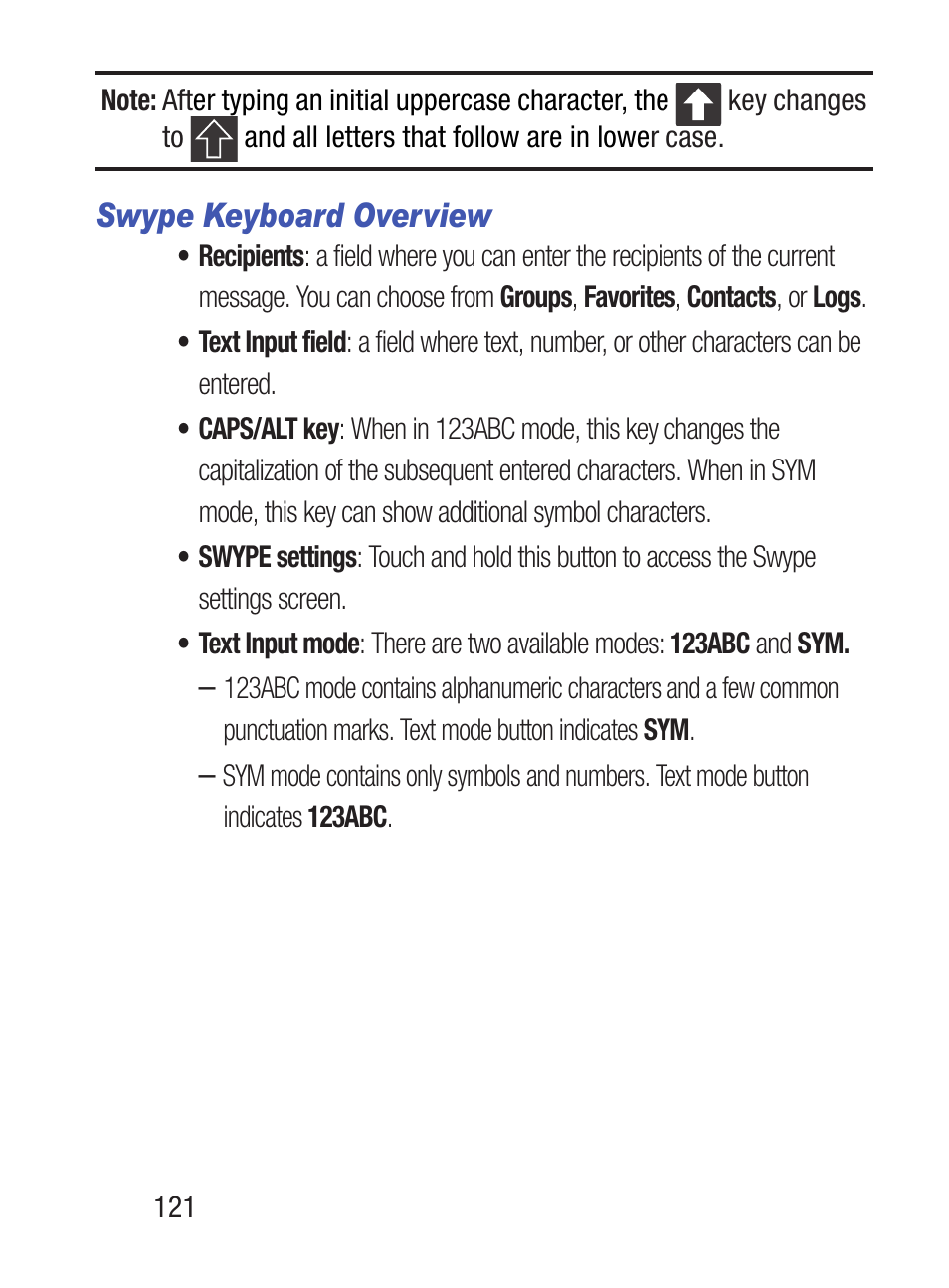 Swype keyboard overview | Samsung SCH-S960RWBTFN User Manual | Page 126 / 513