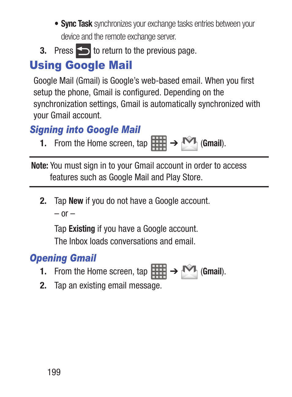 Using google mail | Samsung SCH-S960RWBTFN User Manual | Page 204 / 513