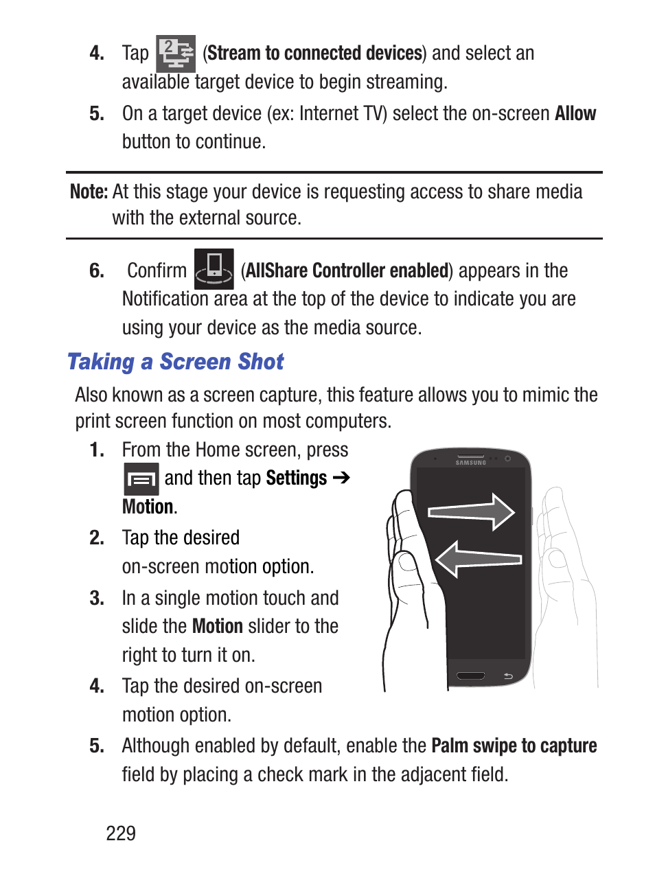 Taking a screen shot | Samsung SCH-S960RWBTFN User Manual | Page 234 / 513