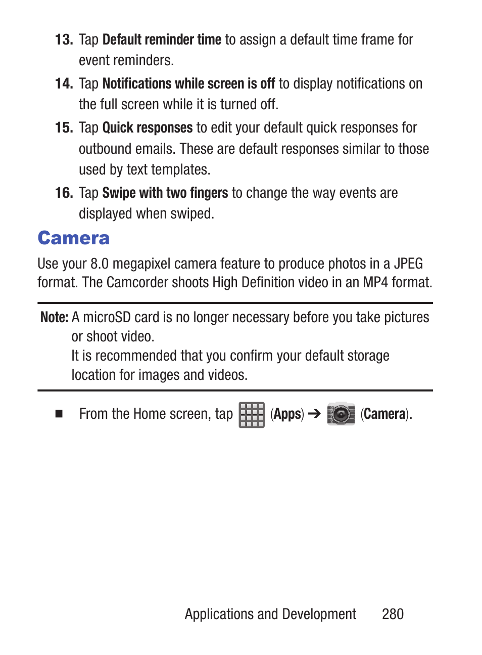 Camera | Samsung SCH-S960RWBTFN User Manual | Page 285 / 513