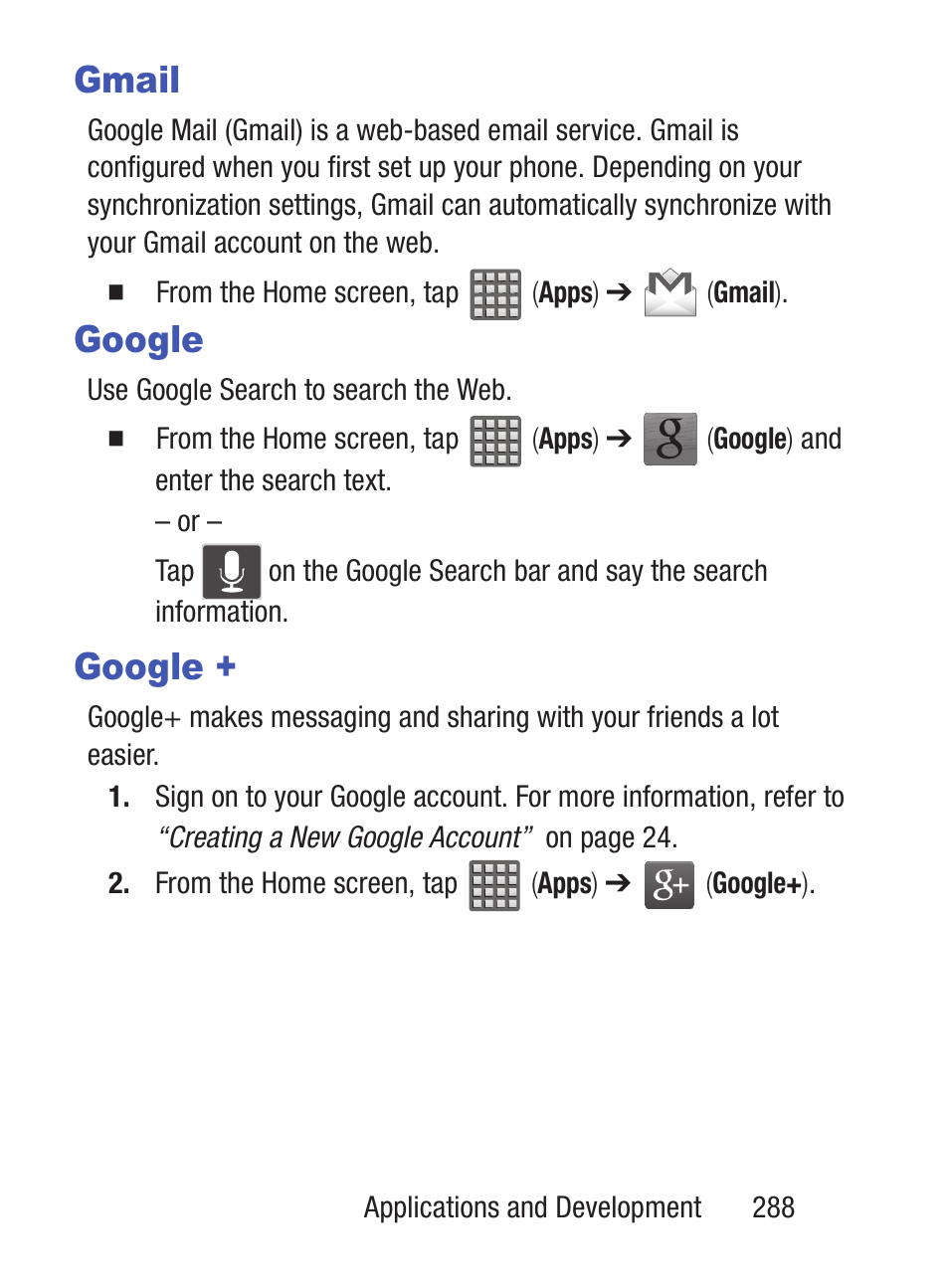 Gmail, Google | Samsung SCH-S960RWBTFN User Manual | Page 293 / 513