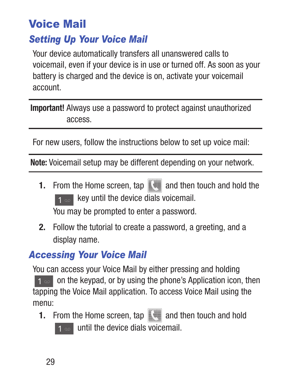 Voice mail | Samsung SCH-S960RWBTFN User Manual | Page 34 / 513