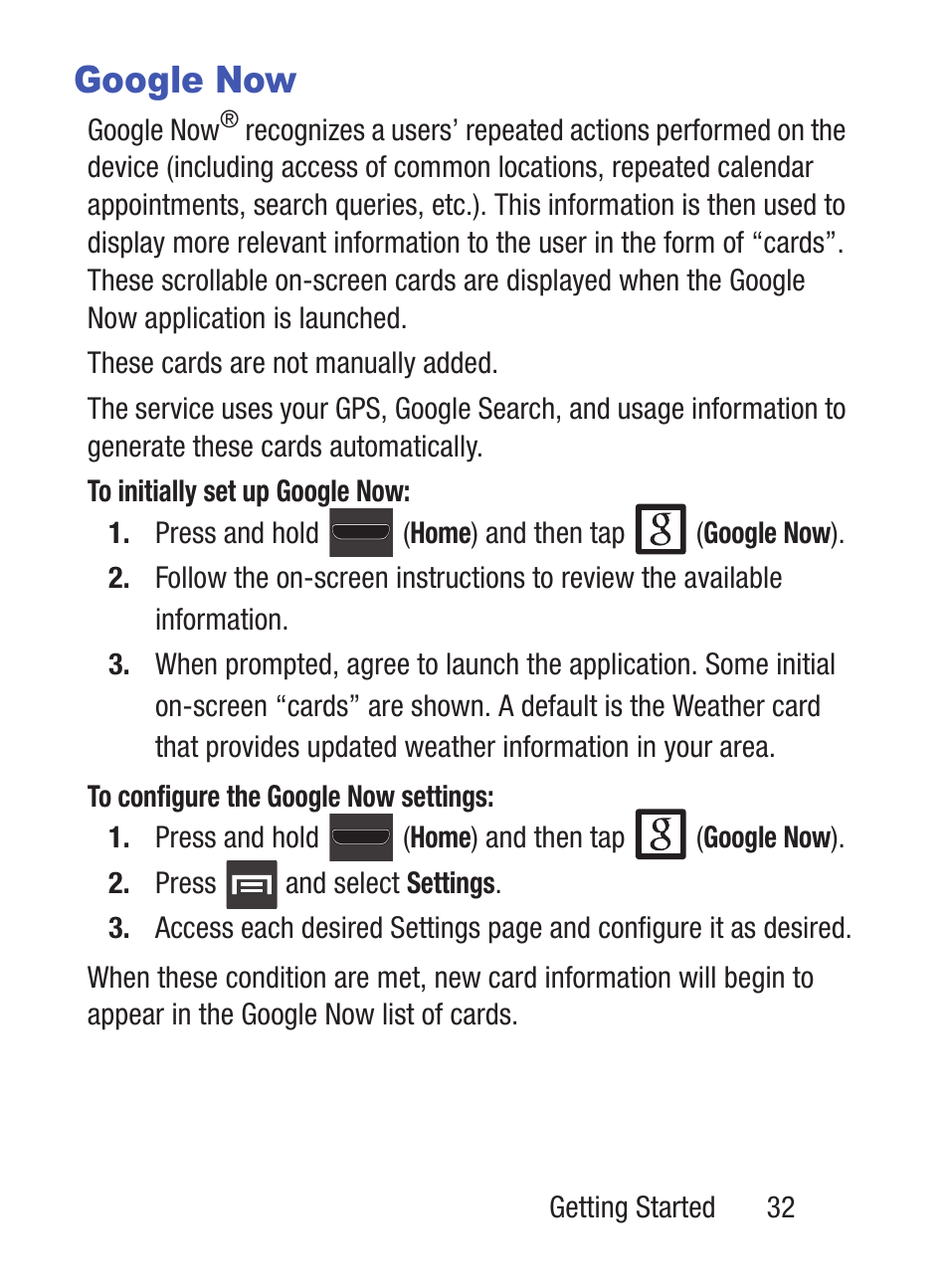 Google now | Samsung SCH-S960RWBTFN User Manual | Page 37 / 513