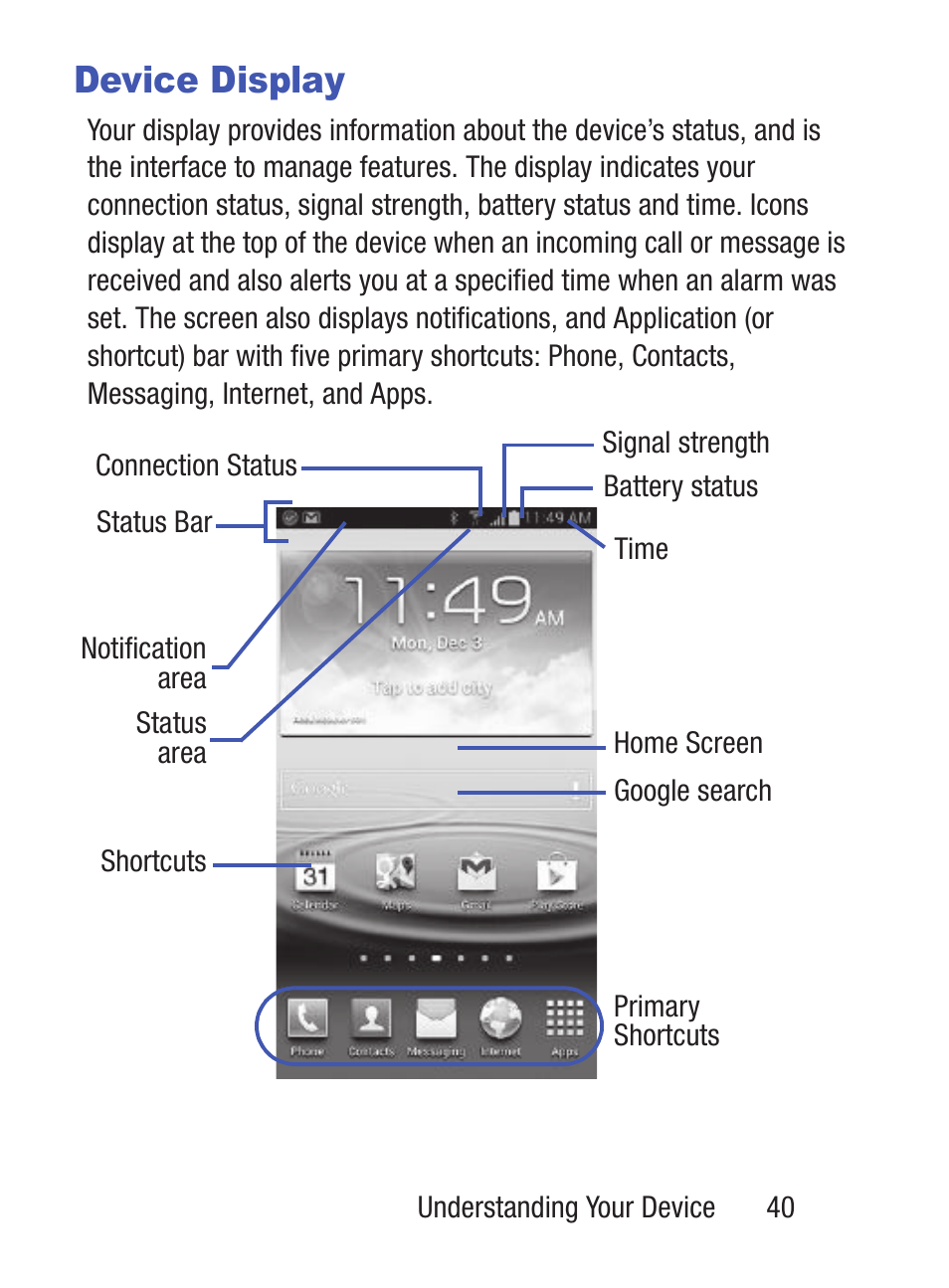 Device display | Samsung SCH-S960RWBTFN User Manual | Page 45 / 513