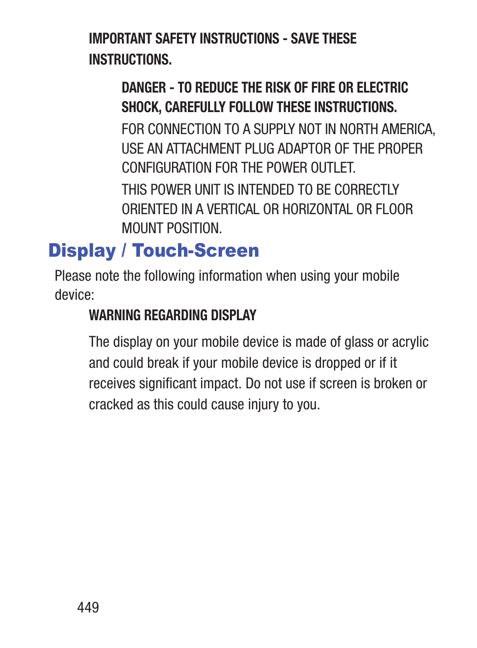 Display / touch-screen | Samsung SCH-S960RWBTFN User Manual | Page 454 / 513