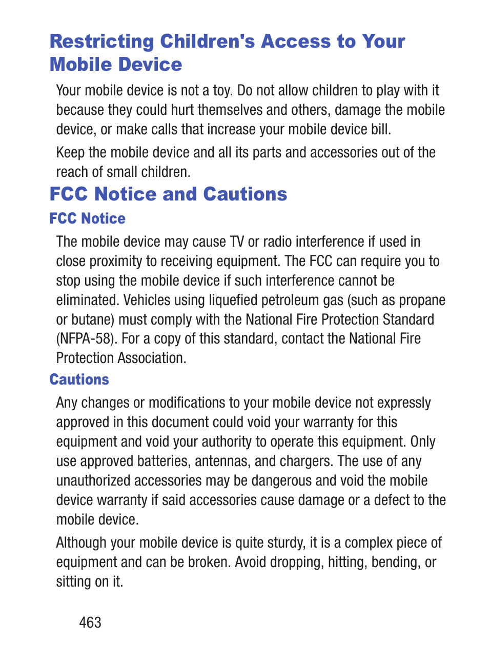 Fcc notice and cautions | Samsung SCH-S960RWBTFN User Manual | Page 468 / 513