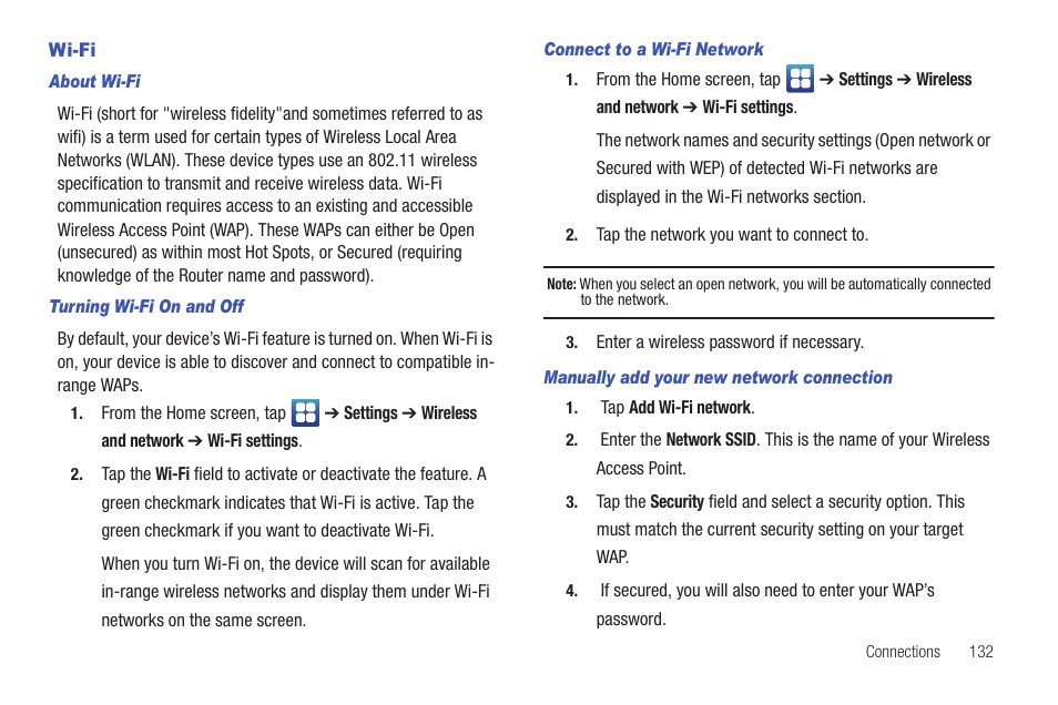 Wi-fi, U want to connect to. for | Samsung SGH-I997ZKAATT User Manual | Page 137 / 205