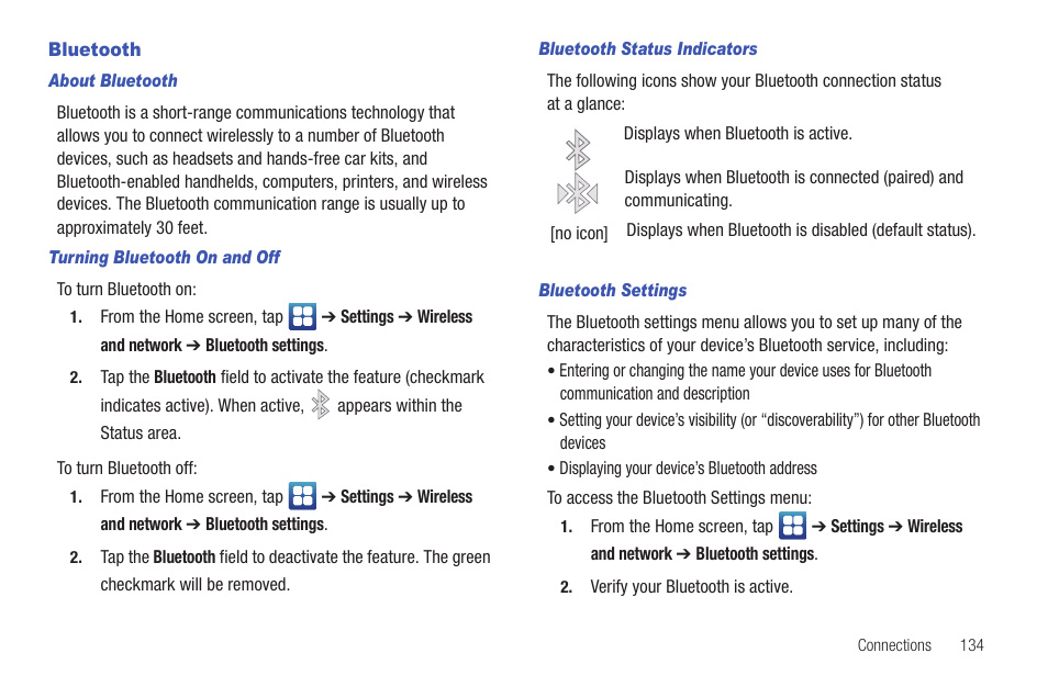 Bluetooth | Samsung SGH-I997ZKAATT User Manual | Page 139 / 205