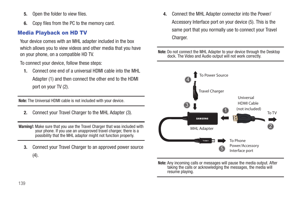 Media playback on hd tv | Samsung SGH-I997ZKAATT User Manual | Page 144 / 205