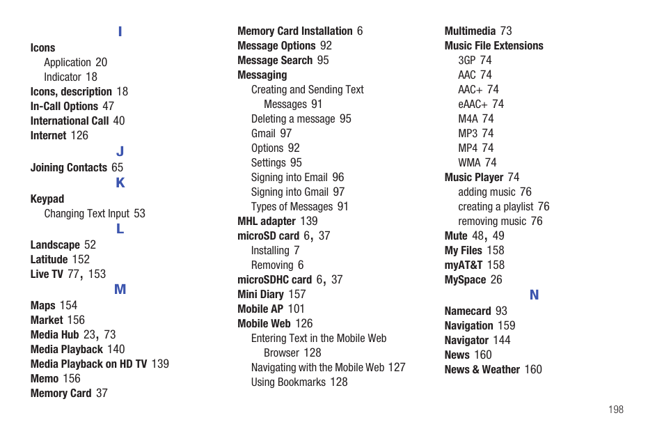 Samsung SGH-I997ZKAATT User Manual | Page 203 / 205