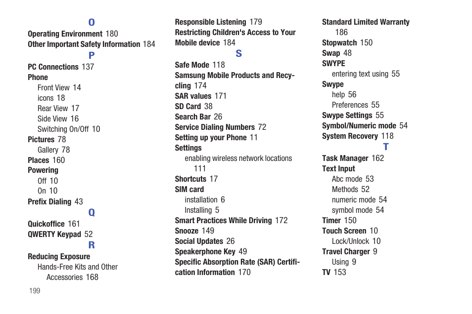 Samsung SGH-I997ZKAATT User Manual | Page 204 / 205