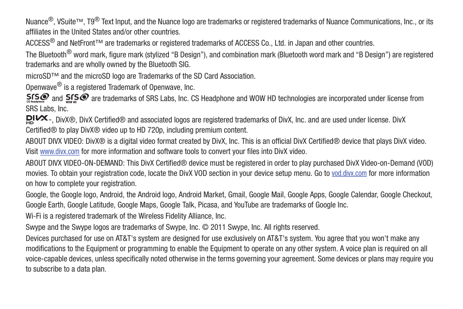 Samsung SGH-I997ZKAATT User Manual | Page 3 / 205