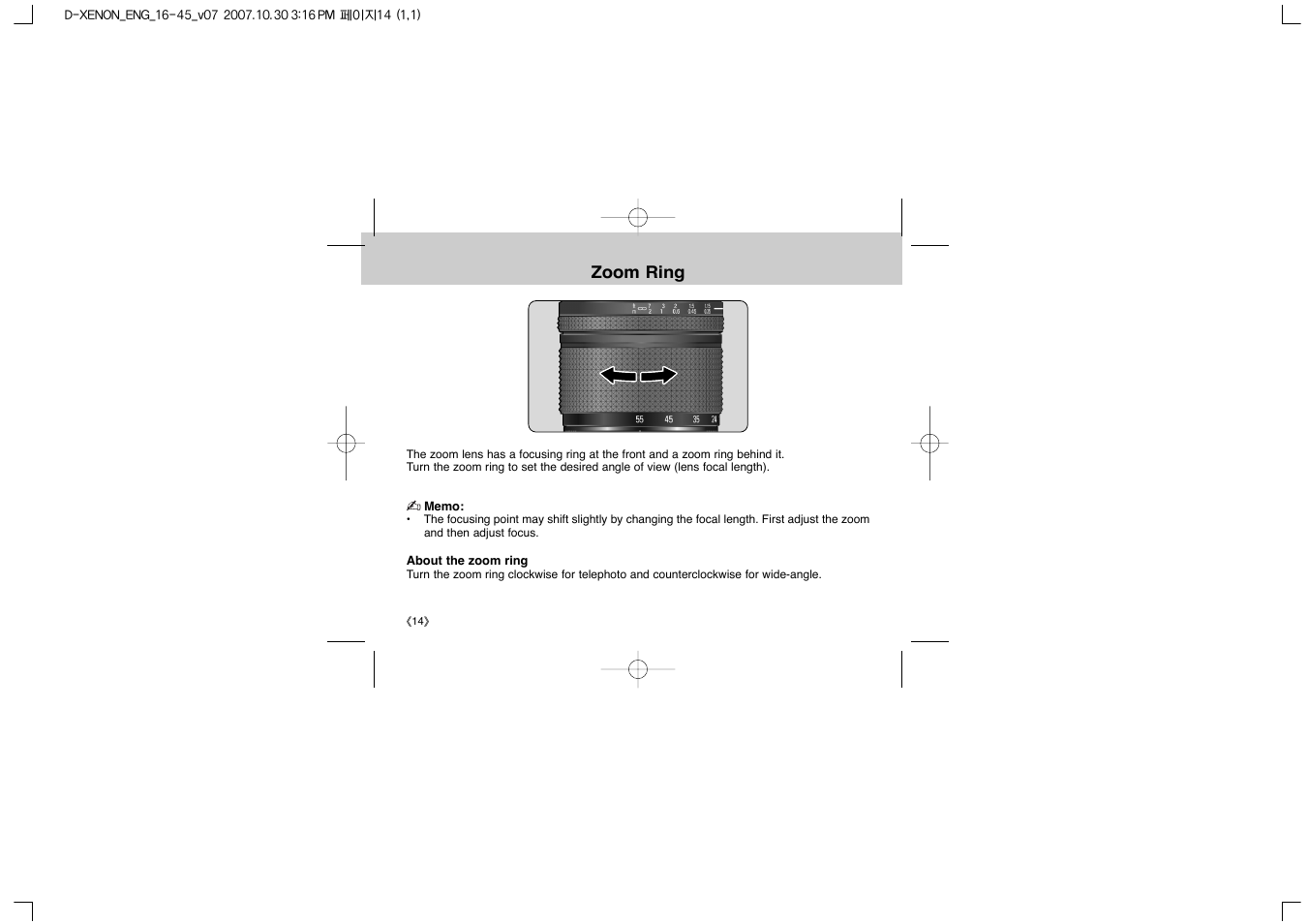 Samsung EZ-DLENS023-E1 User Manual | Page 16 / 28