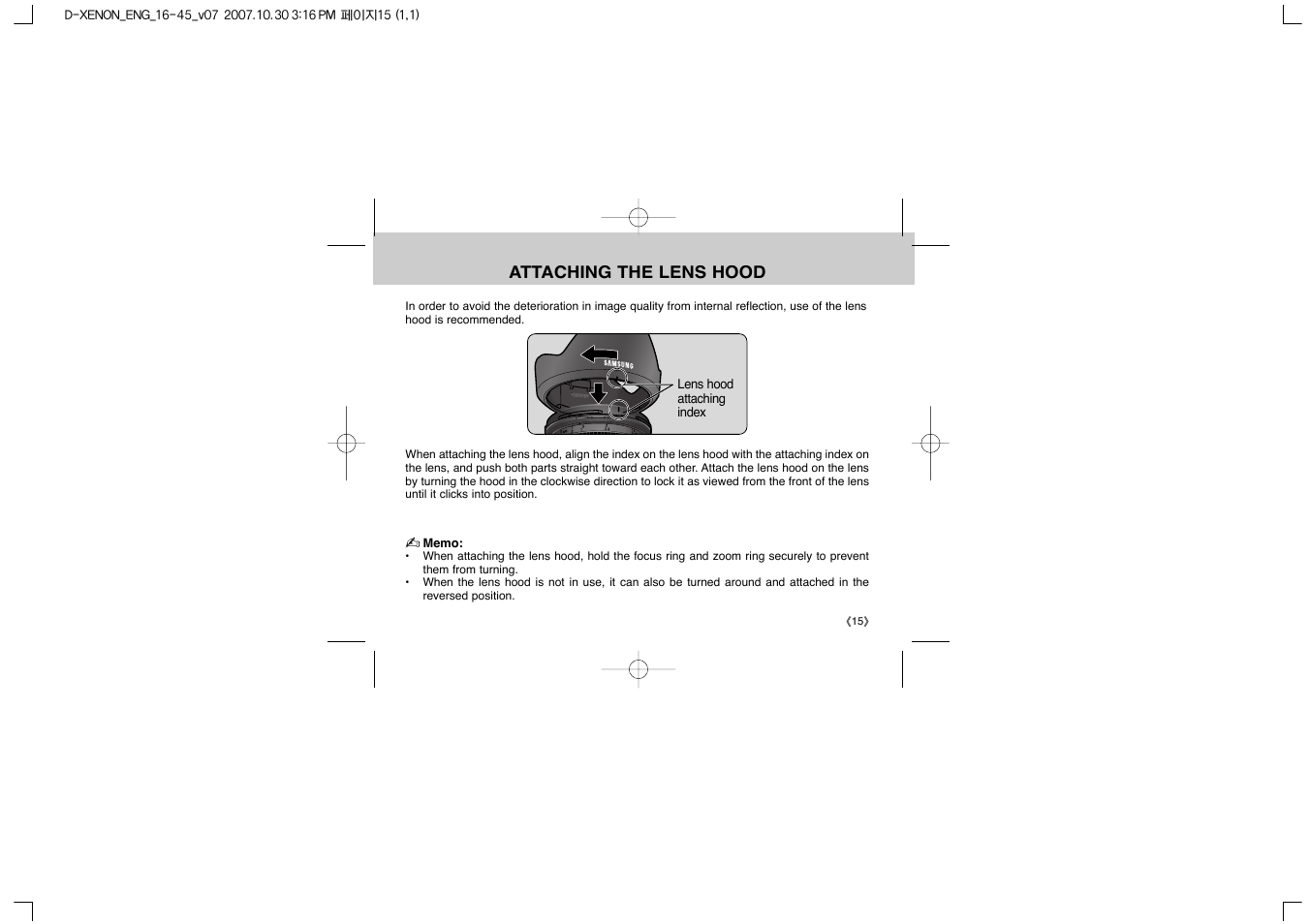 Samsung EZ-DLENS023-E1 User Manual | Page 17 / 28