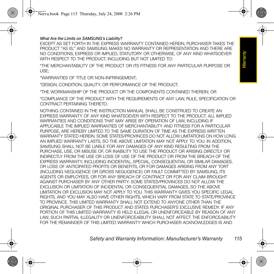 Samsung SPH-M800PRBSPR User Manual | Page 118 / 125