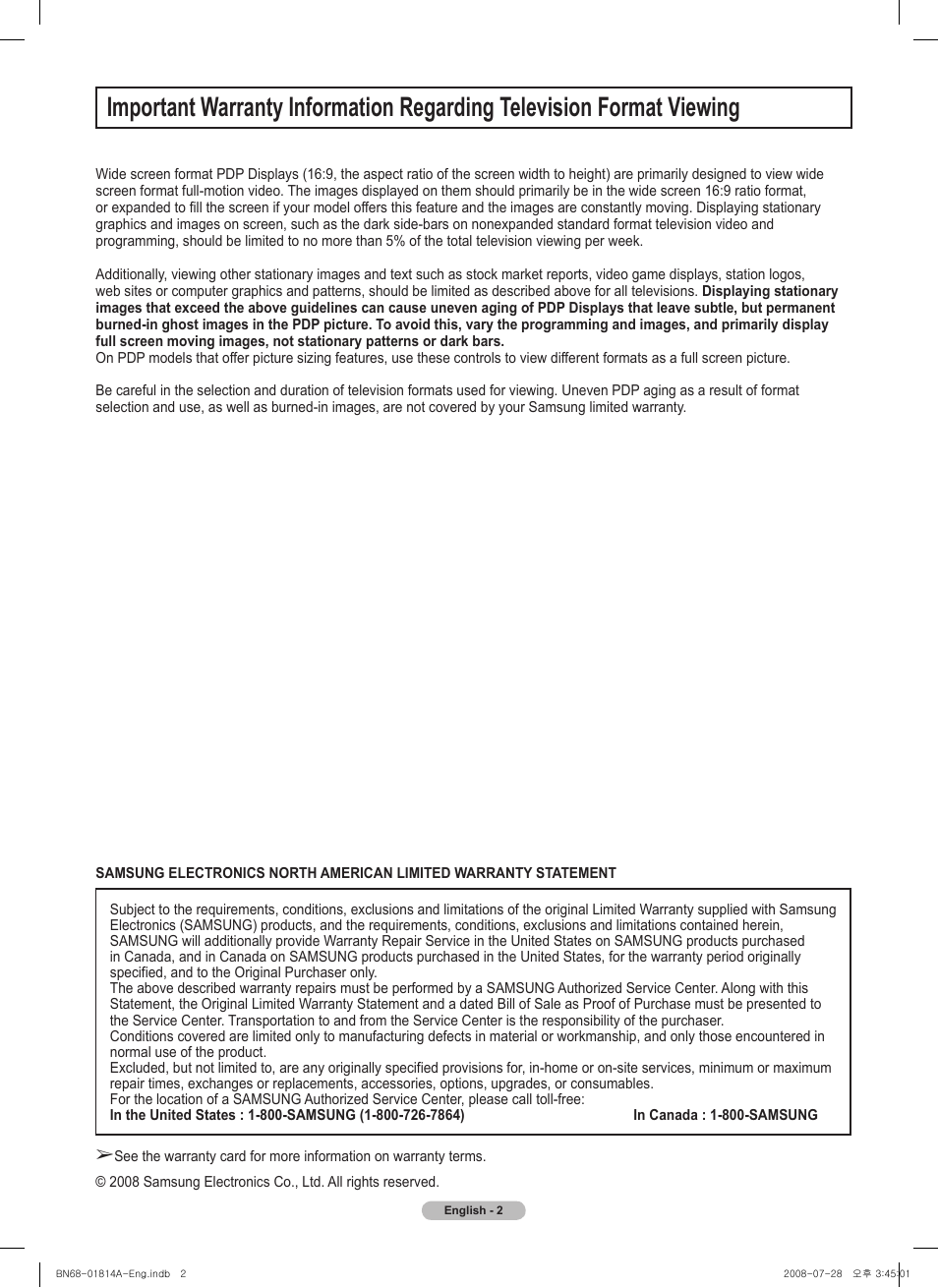 Samsung PN50A400C2DXZA User Manual | Page 2 / 209