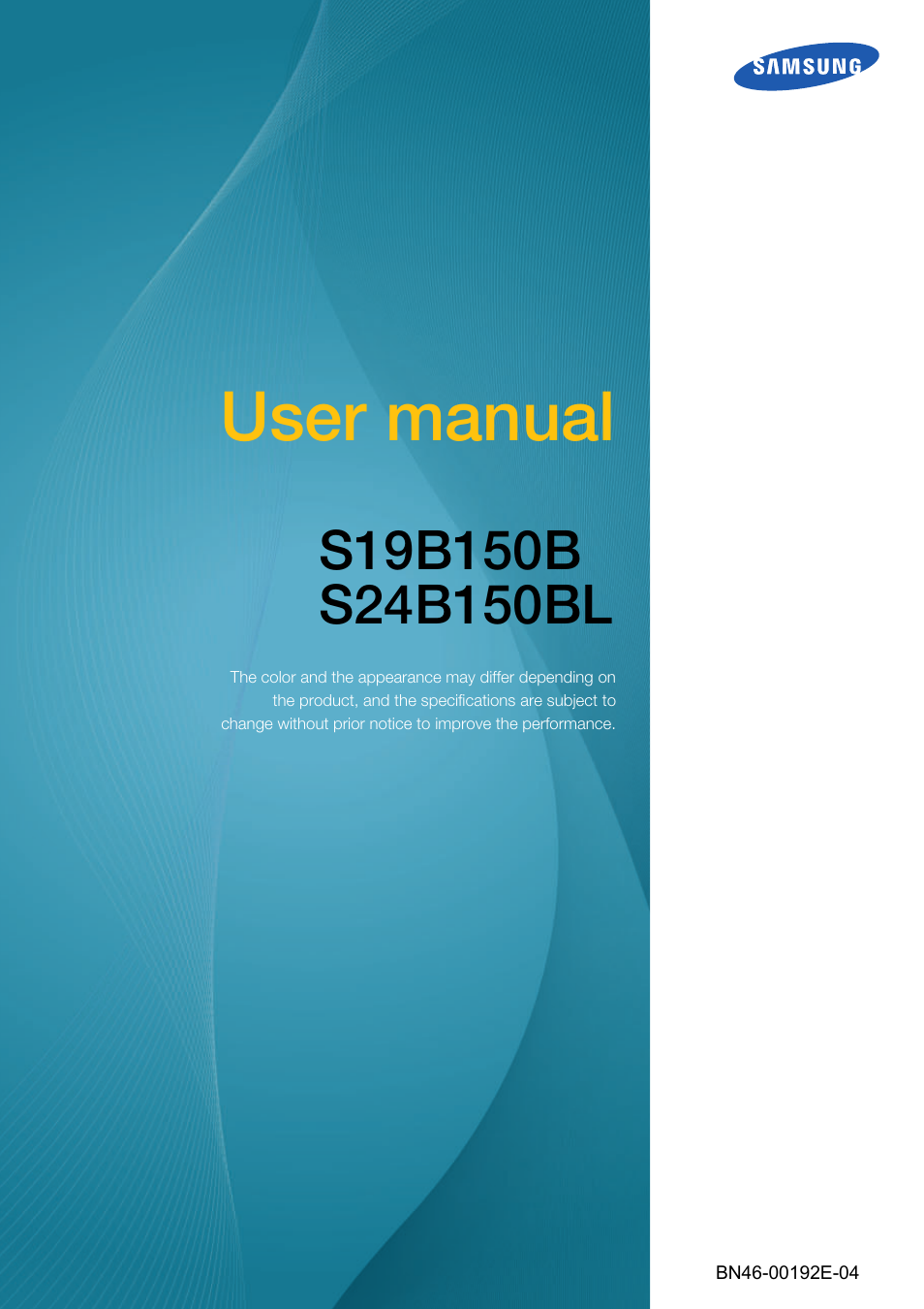 Samsung LS24B150BL-ZA User Manual | 86 pages