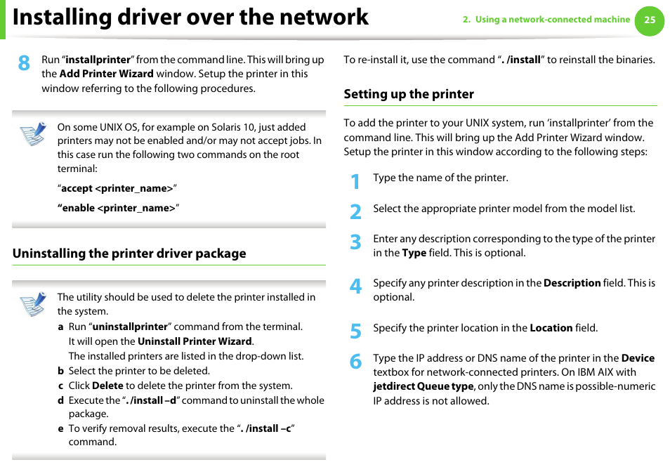 Installing driver over the network | Samsung ML-2955ND-XAA User Manual | Page 115 / 230