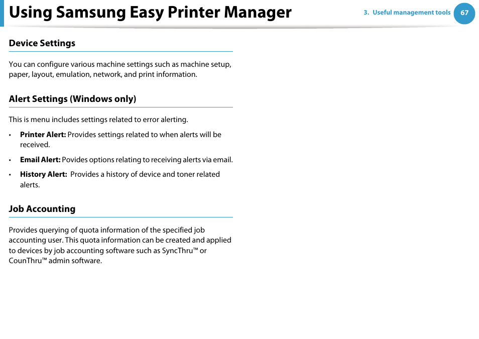 Using samsung easy printer manager | Samsung ML-2955ND-XAA User Manual | Page 157 / 230