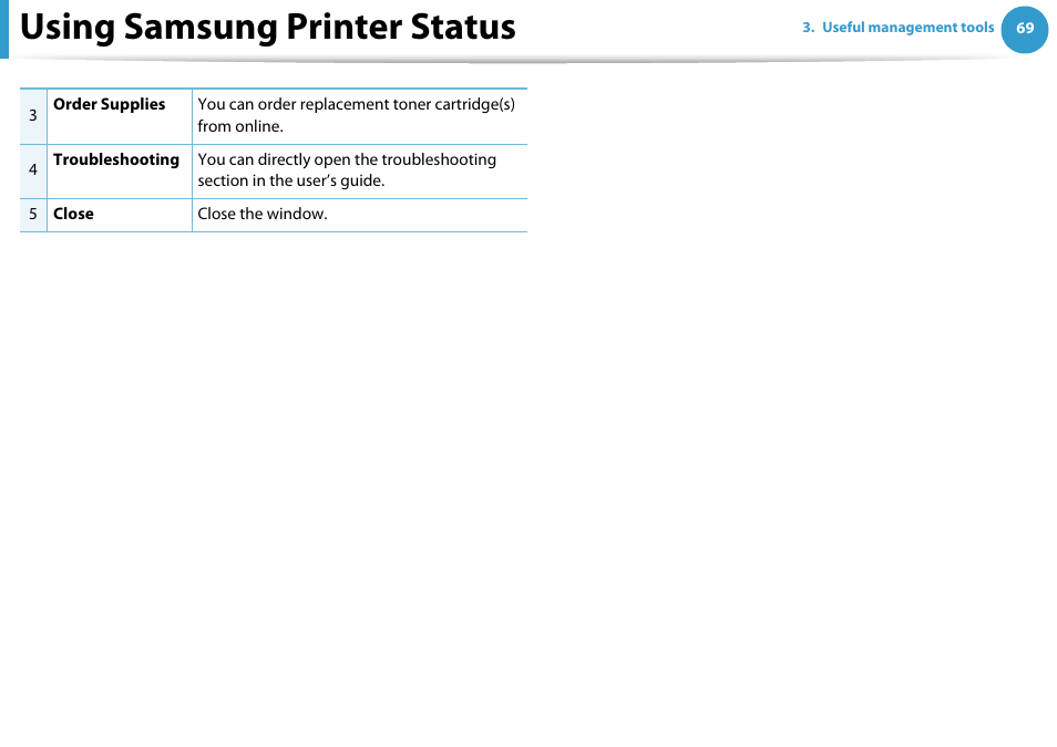 Using samsung printer status | Samsung ML-2955ND-XAA User Manual | Page 159 / 230