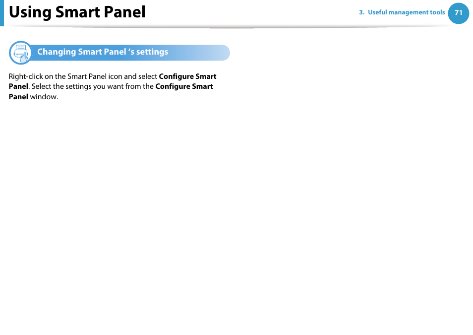 Changing smart panel ‘s settings, Using smart panel | Samsung ML-2955ND-XAA User Manual | Page 161 / 230