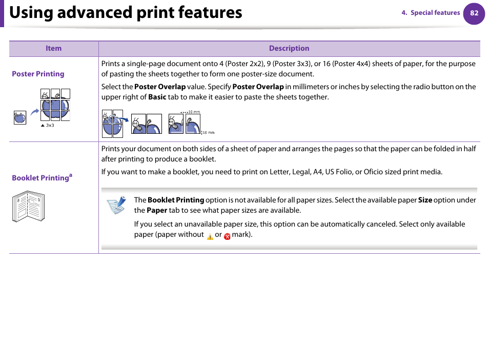 Using advanced print features | Samsung ML-2955ND-XAA User Manual | Page 172 / 230