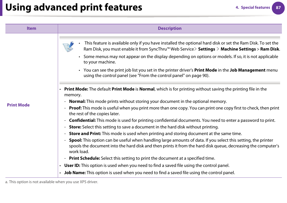 Using advanced print features | Samsung ML-2955ND-XAA User Manual | Page 177 / 230