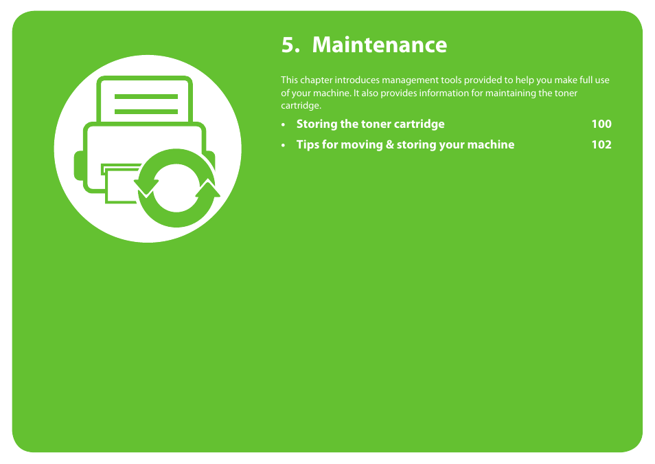 Maintenance | Samsung ML-2955ND-XAA User Manual | Page 189 / 230