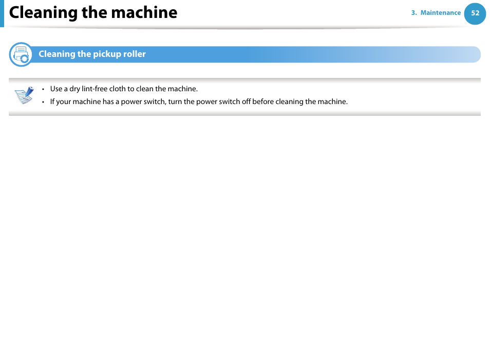 Cleaning the pickup roller, Cleaning the machine | Samsung ML-2955ND-XAA User Manual | Page 52 / 230