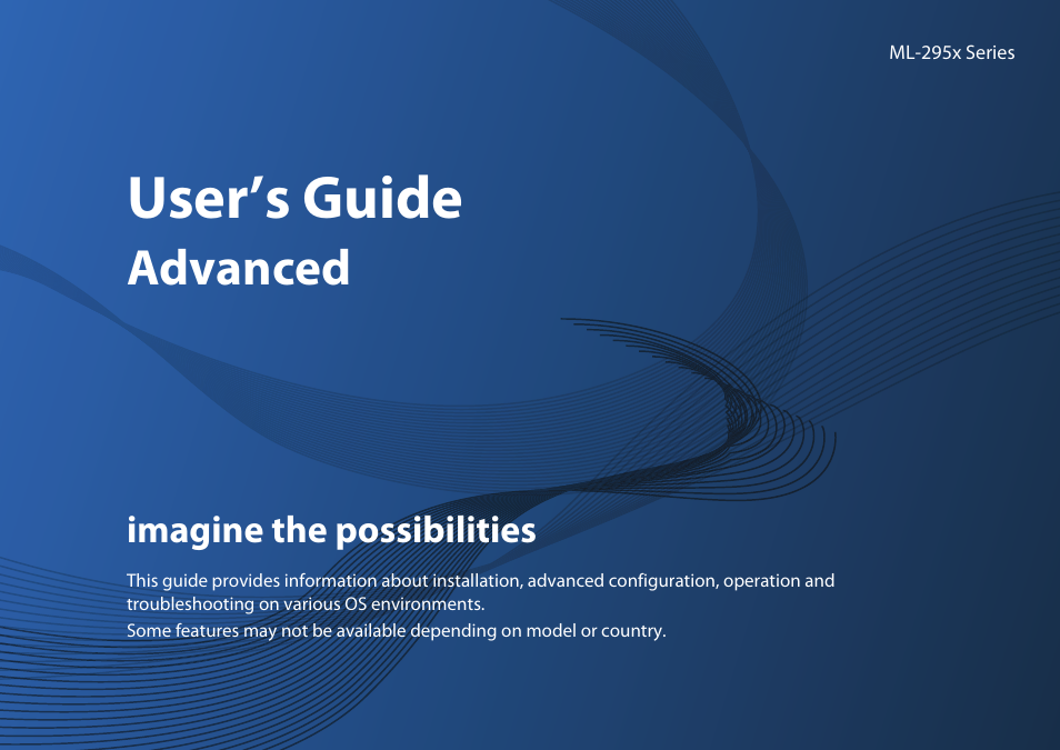 User’s guide, Advanced | Samsung ML-2955ND-XAA User Manual | Page 91 / 230