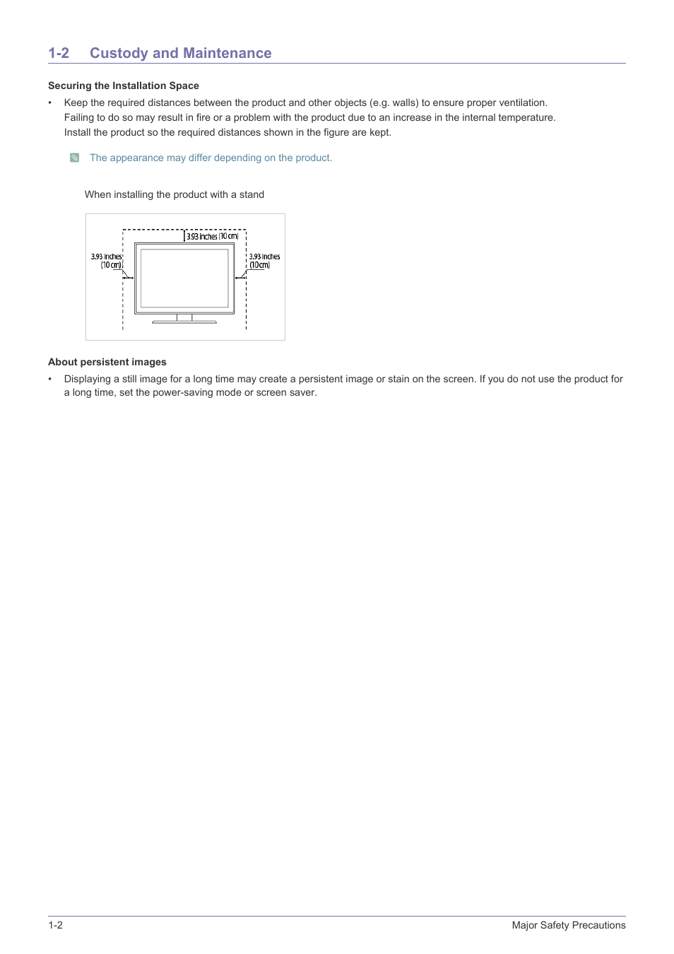 2 custody and maintenance, Custody and maintenance -2 | Samsung LS23B370HS-ZM User Manual | Page 5 / 83