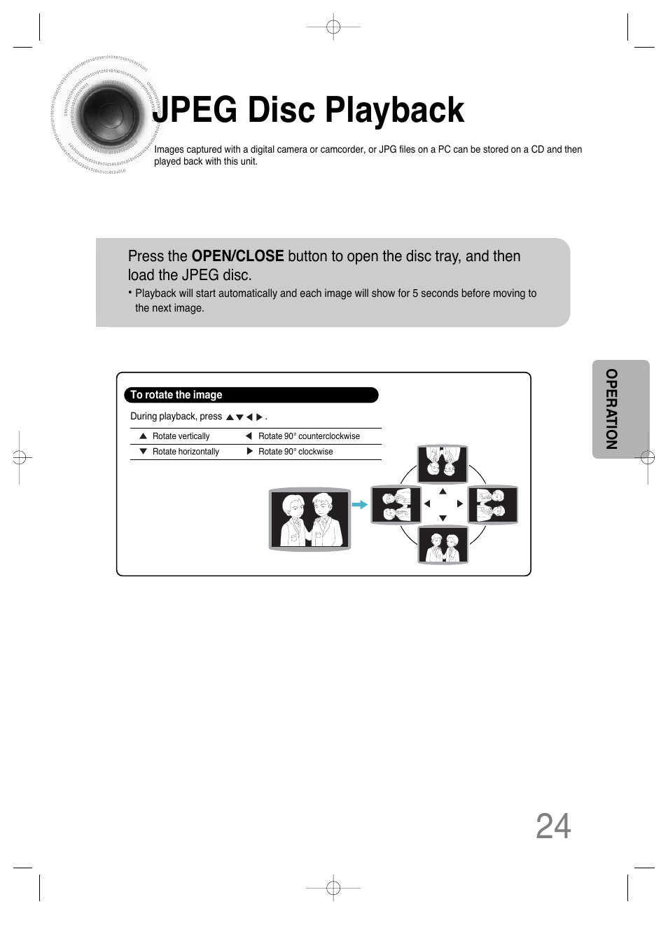 Jpeg disc playback | Samsung HTDS650TH-XAC User Manual | Page 25 / 78
