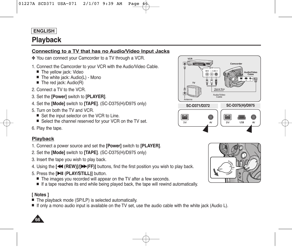 Playback | Samsung SC-D372-XAA User Manual | Page 70 / 114