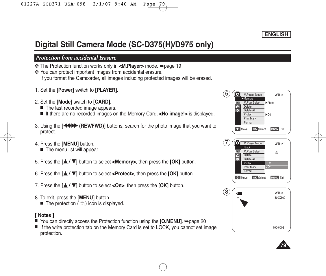 Protection from accidental erasure | Samsung SC-D372-XAA User Manual | Page 83 / 114